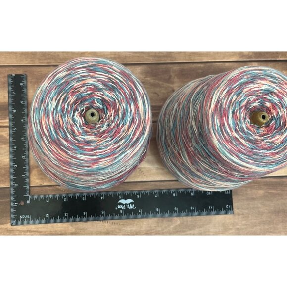 VINTAGE 1 (ONE) Cone of Astro-Dye Works Multi Chalktone 8/2 KP Cotton Yarn - Picture 2 of 9